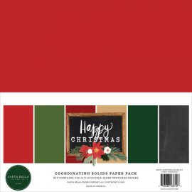  Carta Bella Solids Paper pack - Happy Christmas