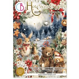 Ciao Bella Ephemera A4 Book - Hot Cocoa & Holly 