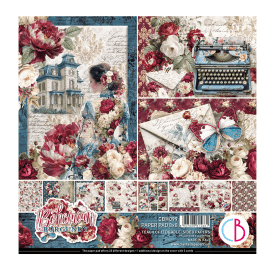 Ciao Bella 8x8 Paper Pad - Bohemian burgundy