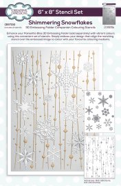 Creative Expressions Companion Colouring Stencil Shimmering Snowflakes 