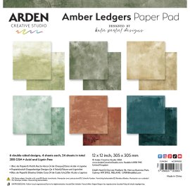 Arden Creative 12x12 Paper Pad - Amber Ledgers Solids