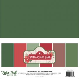 Echo Park Solids Paper pack - Santa Claus Lane