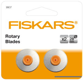 Fiskars Paper Trimmer Rotary Blades Ø28mm Straight Cut (2pcs) 