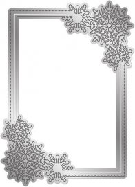 Crafters Companion Dies - Fancy Frame Sparkling Snowflakes 