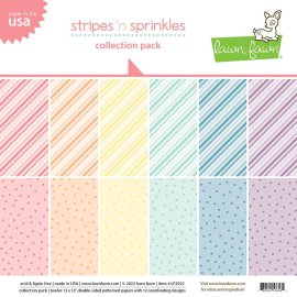 Lawn Fawn Paperpack 12x12 - Stripes´n sprinkles collection pack