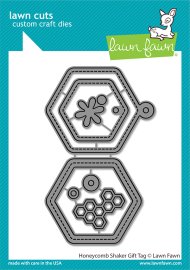 Lawn Fawn Dies - Honeycomb shaker gift tag