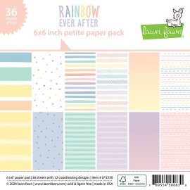 Lawn Fawn 6x6 Paper Pack - Rainbow ever after petite