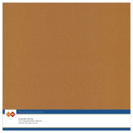 Card Deco Cardstock Linen 10 pack 12x12 - Coffee Brown 