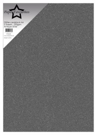Paper Favourite A4 Glitter Cardstock - Antique Silver