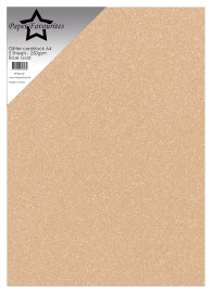 Paper Favourite A4 Glitter Cardstock - Rose Gold