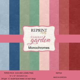 Reprint 12x12 Paper Pack - Summer Garden Monochromes