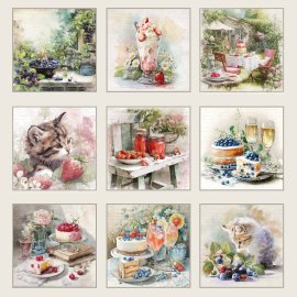 Reprint 12x12 Papper - Summer Garden Tags