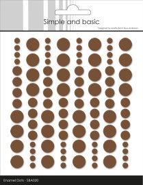Simple and Basic Enamel Dots - Chocolate Brown