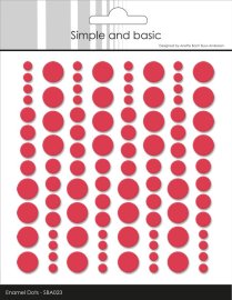 Simple and Basic Enamel Dots - Calm Red