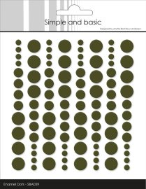 Simple and Basic Enamel Dots - Moss Green