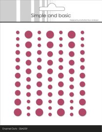 Simple and Basic Matte Enamel Dots - Raspberry