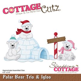 Cottage Cuts Dies - Polar Bear Trio & Igloo