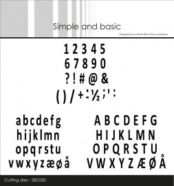 Simple and Basic Die - Mini Alphabet & Numbers