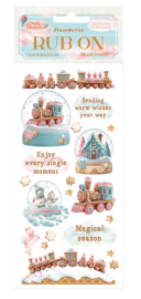 Stamperia Rub-on - Candy Christmas Snowglobes 