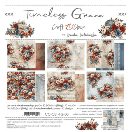 Craft & Clock 12x12 Paper Set - Timeless Grace