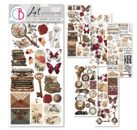 Ciao Bella Transparent Adhesive Sheets - Book Lovers