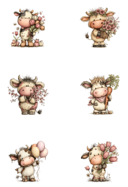 Klippark A4 - Grattis Ko