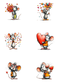 Klippark A4 - Hjärtans Mus