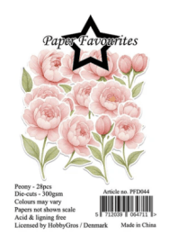Paper Favourites Die-Cuts - Peony 