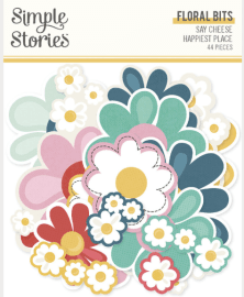 Simple Stories Floral Bits & Pieces - Say Cheese Happiest Place 