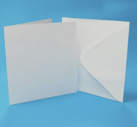 50 Card/Envelopes 14,7x14,7cm - White