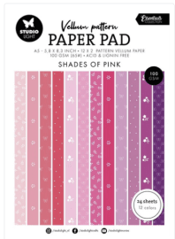 Studio Light Vellum paper pad - Spring Pink