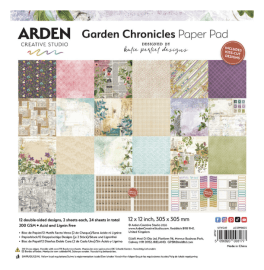 Arden Creative Studio 12x12 Paper Pad - Garden Chronicles by Katie Pertiet
