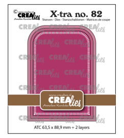 Crelies X-tra Dies - ATC Rounded Corners With Little Stripes 