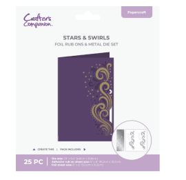 Crafter´s Companion Cut in Edge Foil Rub Ons & Metal Die Hearts & Swirls