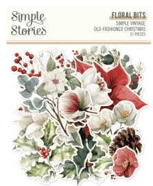 Simple Stories Floral Bits & Pieces - Simple Vintage Old-Fashioned Christmas