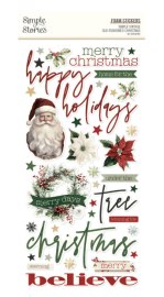 Simple Stories Foam Stickers - Simple Vintage Old-Fashioned Christmas