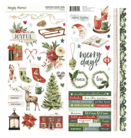 Simple Stories Cardstock Stickers Icons - Vintage Evergreen Memories