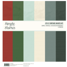 Simple Stories Basics Kit - Vintage Evergreen Memories