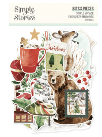 Simple Stories Bits & Pieces - Vintage Evergreen Memories