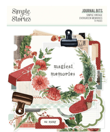 Simple Stories Journal Bits & Pieces - Vintage Evergreen Memories