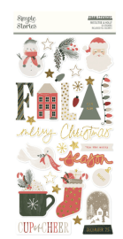 Simple Stories Foam Stickers - Mistletoe & Holly 