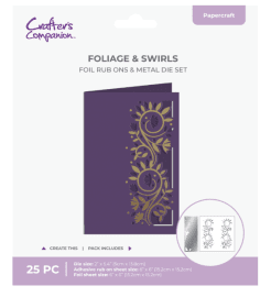 Crafter´s Companion Cut in Edge Foil Rub Ons & Metal Die Foliage & Swirls