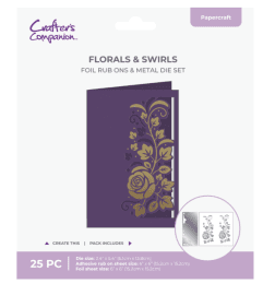 Crafter´s Companion Cut in Edge Foil Rub Ons & Metal Die Florals & Swirls