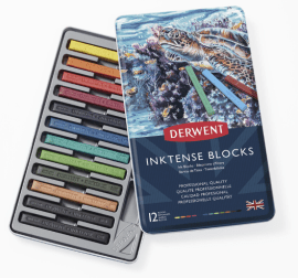 Derwent Inktense Block Tin of 12 Blocks 