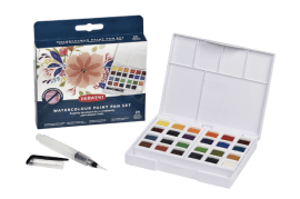 Derwent Watercolour Paint Pan Set with 24 Pans