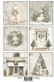 Reprint Papper A4 Klippark - Cozy Christmas Tags 