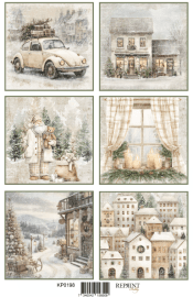 Reprint Papper A4 Klippark - Cozy Christmas Tags 2