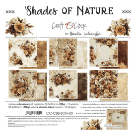 Craft O`Clock 12x12 Paper Set - Shades Of Nature