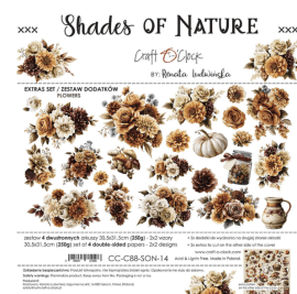 Craft O`Clock Extras Set Flowers - Shades Of Nature