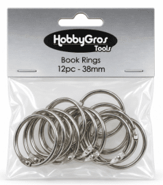 HobbyGros Book rings 38mm - Silver